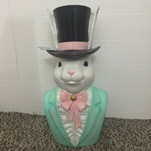 Tophat & Tail XL Rabbit with Bust & Top Hat Figural Easter Spring Home Decor